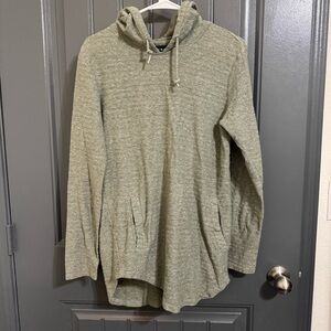 PacSun Olive Hooded Sweater with Front Pockets